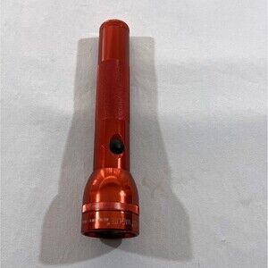 MAGLITE 10" Bright Red 2D Cell Flashlight Aluminum Vintage Made in USA Tested
